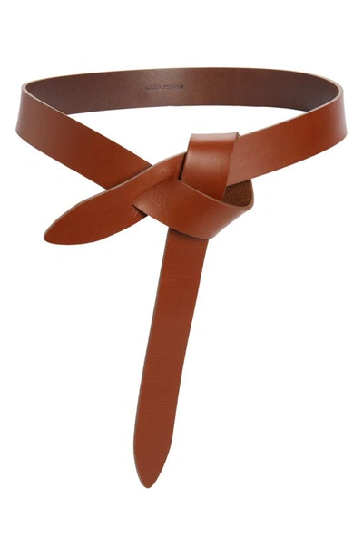 Isabel Marant Interwoven Leather Belt In Cognac