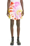 STELLA MCCARTNEY SPLATTER TIE DYE SWEATER KNIT SHORTS,604369S2300