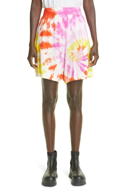 Stella Mccartney Tie-dye Cotton Shorts In Multicolor