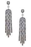 SETHI COUTURE SHAPED FRINGE DIAMOND DROP EARRINGS,2464ER