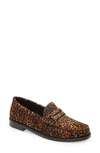 Saint Laurent Le Loafer Leopard-print Calf Hair Loafers In Brown
