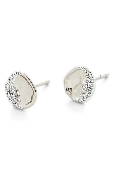 Monica Vinader Riva Shore 0.03ct Diamond And Recycled Sterling Silver Stud Earrings