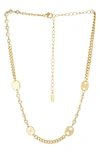 Ettika Mixed Gold-plated Chain Necklace With Cubic Zirconia In Gold