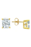 Crislu Cubic Zirconia Stud Earrings In 18kt Yellow Gold