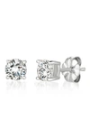 Crislu Cubic Zirconia Stud Earrings In Platinum