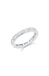 Crislu Cubic Zirconia Eternity Ring In Platinum