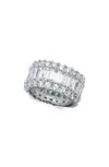 CRISLU CUBIC ZIRCONIA BAGUETTE ETERNITY RING,907298RCZ