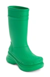 Balenciaga X Crocs Water Resistant Boot In Green