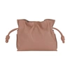 Loewe Flamenco Drawstring Knot Clutch Bag In Dark Blush