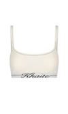 Khaite Carmelo Intarsia Ribbed-knit Bralette In White