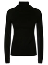 Moncler Shell-trimmed Wool-blend Turtleneck Sweater In Nero