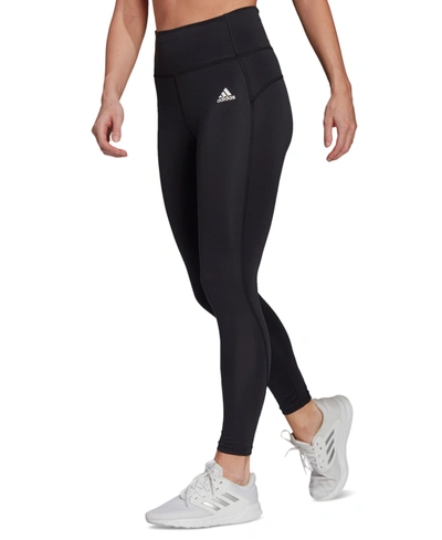 Adidas Originals Women's Adidas Designed To Move High-rise 3-stripes 7/8 Sport Leggings In Black