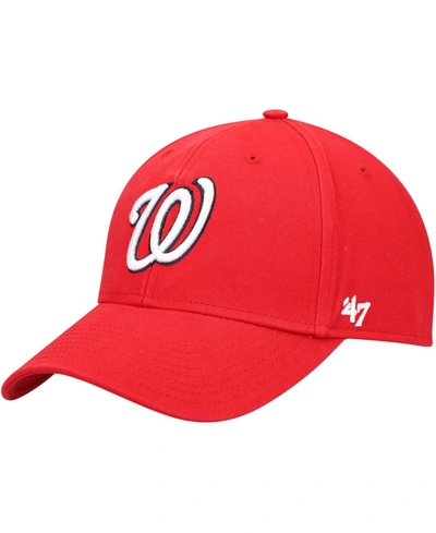 47 Brand Men's Red Washington Nationals Legend Mvp Adjustable Hat