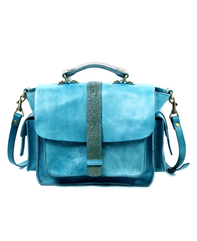 Old Trend Women's Genuine Leather Valley Breeze Crossbody Bag In Turquoise