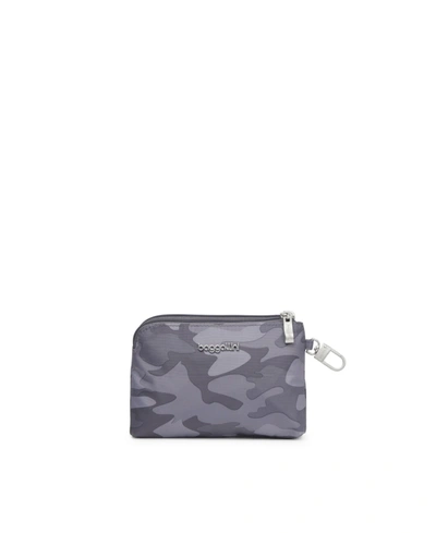Baggallini On The Go Daily Rfid Pouch In Dark Gray Camo Print