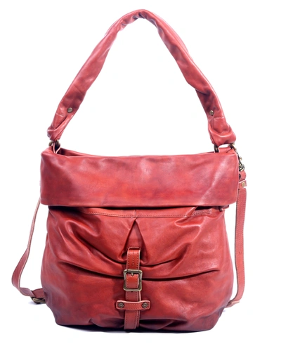 Old Trend Sweet Lotus Leather Bucket Bag In Cognac