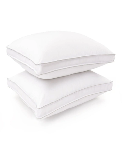 Superior 2 Piece Gusset Pillow Set, Standard In White