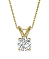 CHARLES & COLVARD MOISSANITE SOLITAIRE PENDANT 1 CT. T.W. DIAMOND EQUIVALENT IN 14K WHITE OR YELLOW GOLD