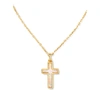Kendra Scott Cross Pendant Necklace In 14k Gold Pated, 19 In White