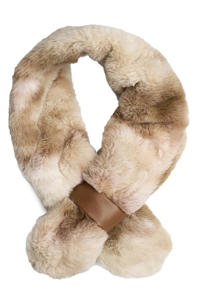 Marcus Adler Ombre Faux Fur Collar Scarf In Brown