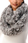 Marcus Adler Faux Fur Stretch Infinity Scarf In Grey