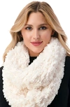 Marcus Adler Faux Fur Infinity Scarf In Ivory
