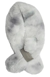 Marcus Adler Ombre Faux Fur Collar Scarf In Grey