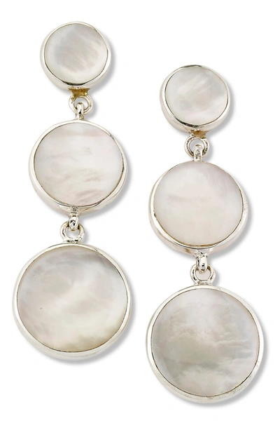 Samuel B. Sterling Silver Mother Of Pearl Drop Earrings In White