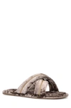 Torgeis Cecilia Crisscross Strap Slipper In Champagne