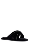 Torgeis Cecilia Crisscross Strap Slipper In Black