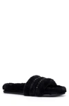 Torgeis Claudia Faux Fur Slide Slipper In Black