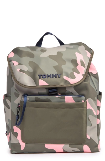 Tommy Hilfiger Piper Flap Camo Backpack In Pink/green ModeSens
