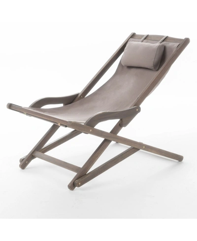 Noble House Nikki Outdoor Sling Chair, Set Of 2 In Gray