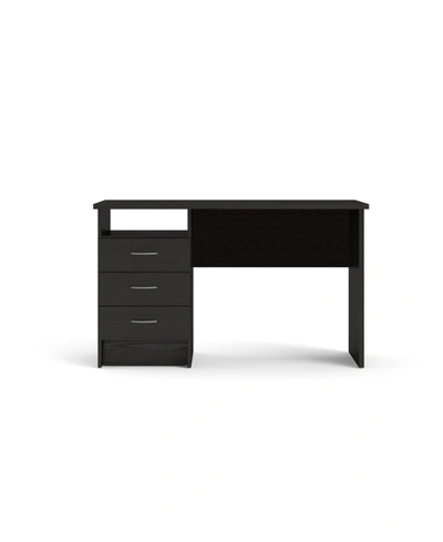 Furniture Tvilum Whitman 3-drawer Desk In Black Woodgrain