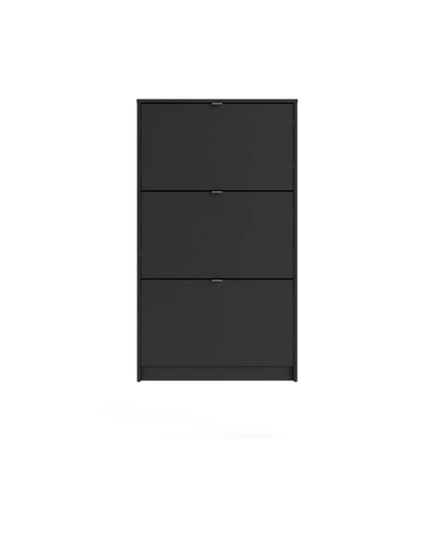 Tvilum Bright 3-drawer Shoe Cabinet In Black Matte