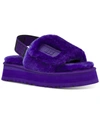Ugg Women's Disco Shearling Slingback Platform Slippers In Violet Night