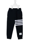 THOM BROWNE LOOPBACK JERSEY 4-BAR TRACK PANTS,16261438