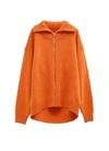 Palm Angels Orange 'location Unknown' Zipped Cardigan In Orange