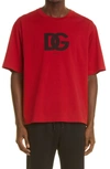Dolce & Gabbana Men's Dg Logo T-shirt In Medium Red