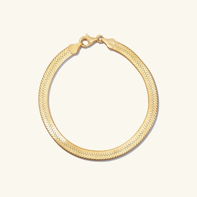 Mejuri Bold Herringbone Chain Bracelet In Vermeil