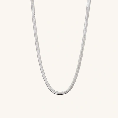 Mejuri Bold Herringbone Chain Necklace Silver