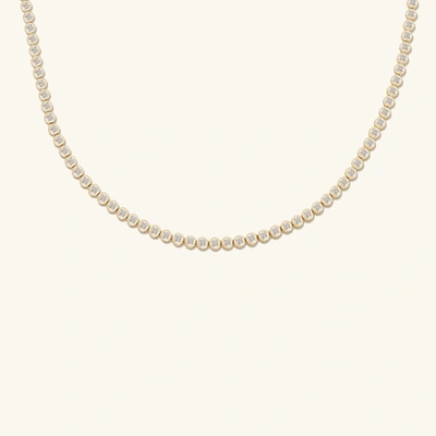 Mejuri Micro-pave Diamond Riviere Choker In Yellow