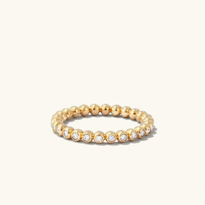 Mejuri Bold Beaded Diamond Eternity Ring In Yellow