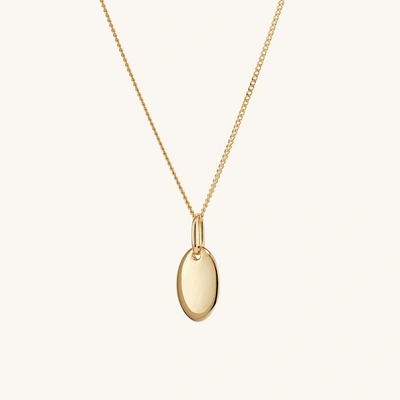 Mejuri Engravable Oval Necklace In Vermeil