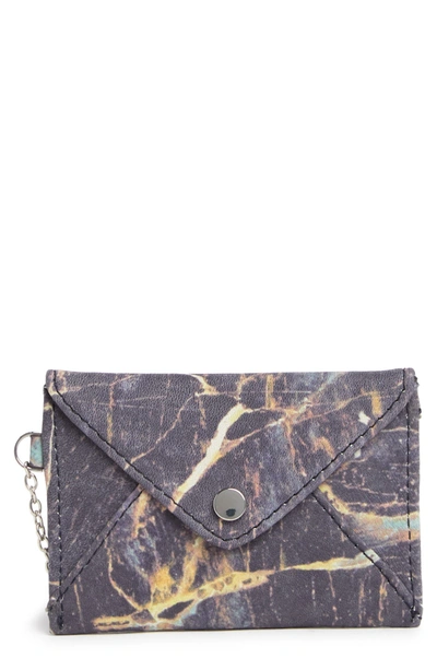 Aimee Kestenberg Ashley Leather Pouch In Midnight Marble
