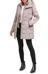 Cole Haan Signature Cole Haan Bib Insert Down & Feather Fill Coat In Cashew