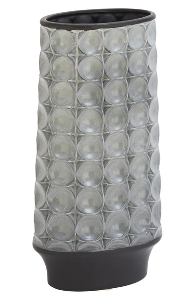Willow Row Silver Stoneware Vintage Vase