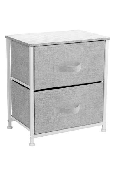 Sorbus White Frame Two-drawer Nightstand Dresser