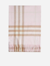 BURBERRY CHECK MOTIF CASHMERE SCARF