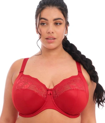 Elomi Morgan Side Support Bra In Haute Red